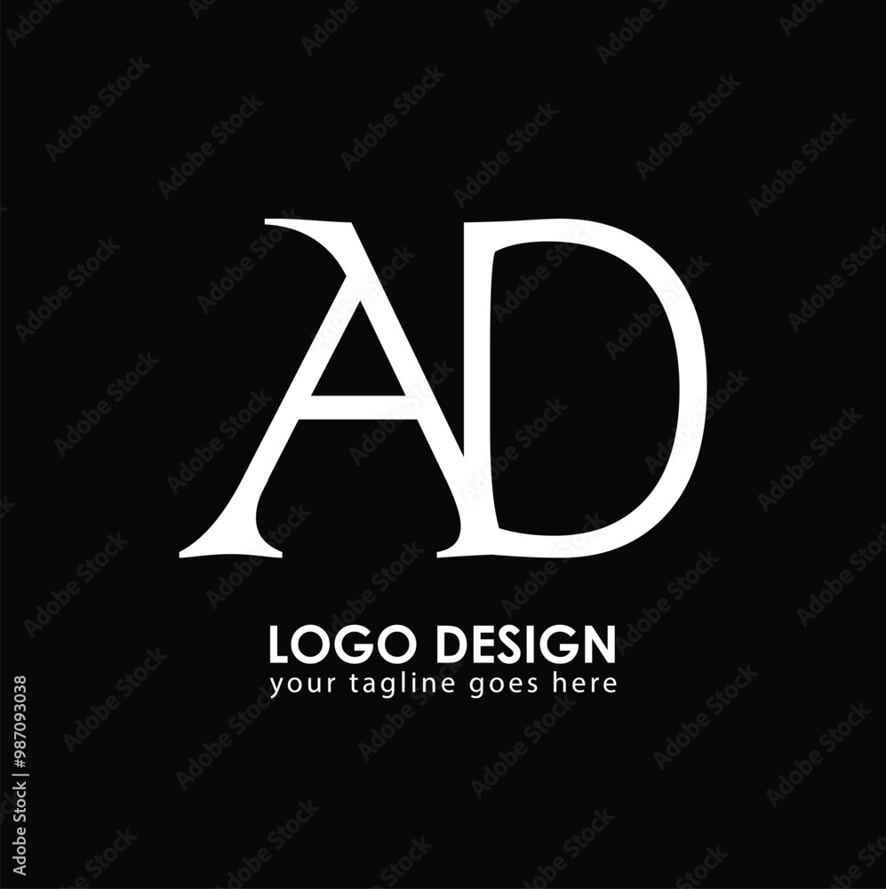 AD AD Logo Design, Creative Minimal Letter AD AD Monogram AD AD Logo Design, Creative Minimal Letter AD AD Monogram