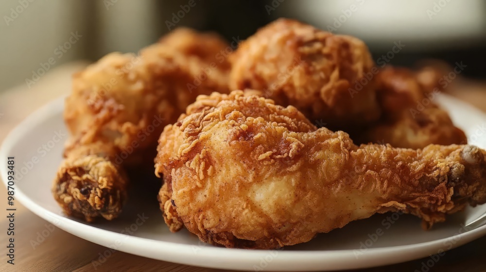 Crispy fried chicken with golden doneness Crispy fried chicken with golden doneness