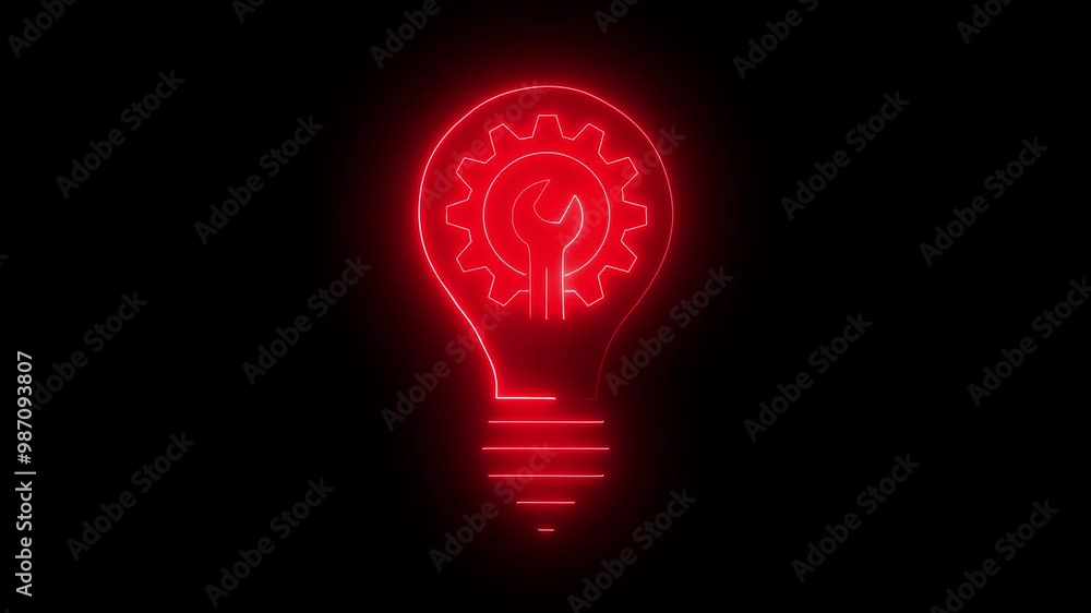 New idea and setting icon .Light bulb with setting gears icon animation. Innovation concept. Simple and creative Business Idea concept. New idea and setting icon . New idea and setting icon .Light bulb with setting gears icon animation. Innovation concept. Simple and creative Business Idea concept. New idea and setting icon .