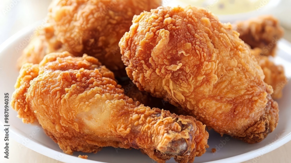 Crispy fried chicken with golden doneness Crispy fried chicken with golden doneness