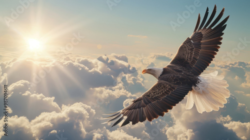 Wallpaper Mural The Eagle in Majestic Flight Torontodigital.ca