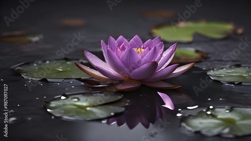 pink water lily