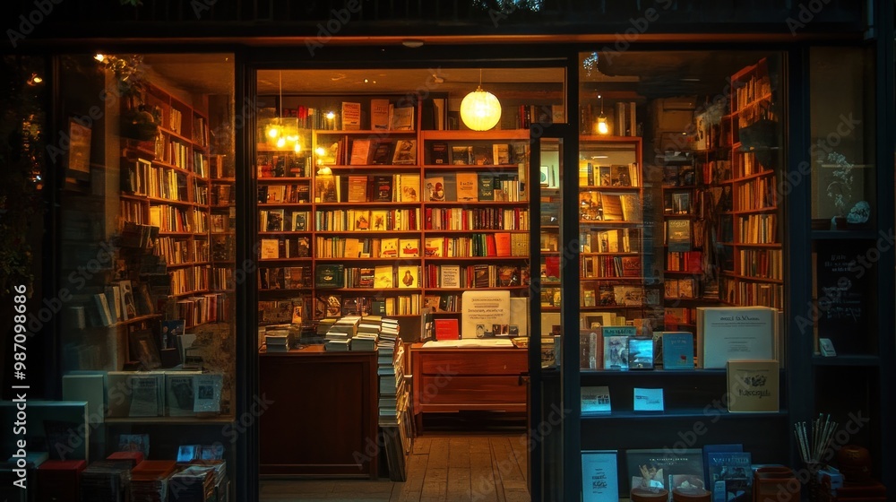Bookshop Window at Night Bookshop Window at Night