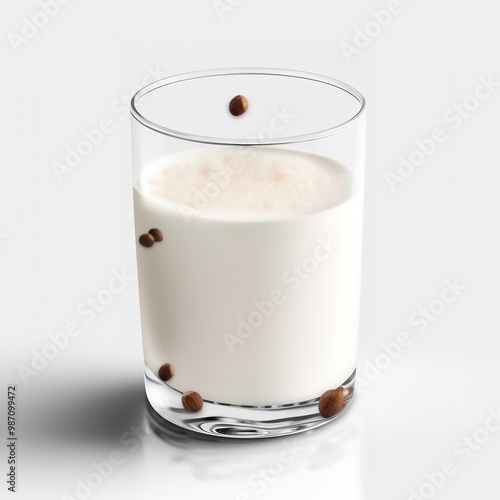 Half glass of milk