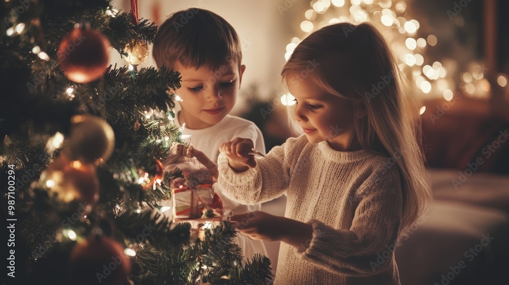 Festive holiday gift on a snowy windowsill, perfect for a cozy Christmas setting. Festive holiday gift on a snowy windowsill, perfect for a cozy Christmas setting.