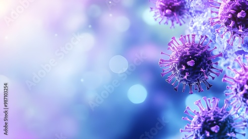 Close-Up of Spiky Virus. photo