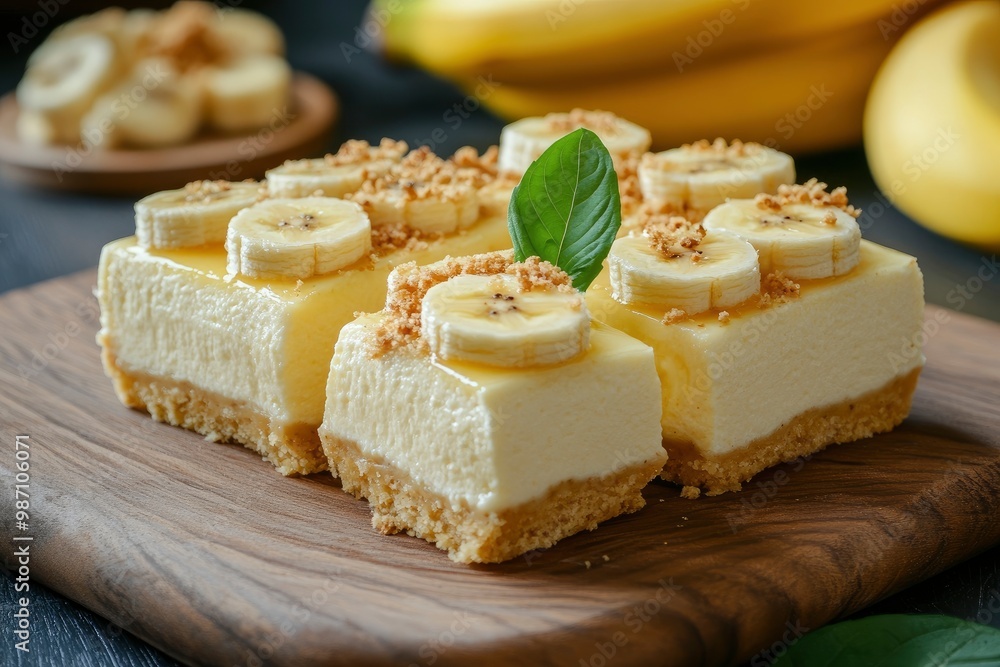 Breakfast. Delicious cheesecakes with ripe banana, ai Breakfast. Delicious cheesecakes with ripe banana, ai
