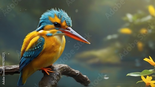 yellow billed kingfisher photo