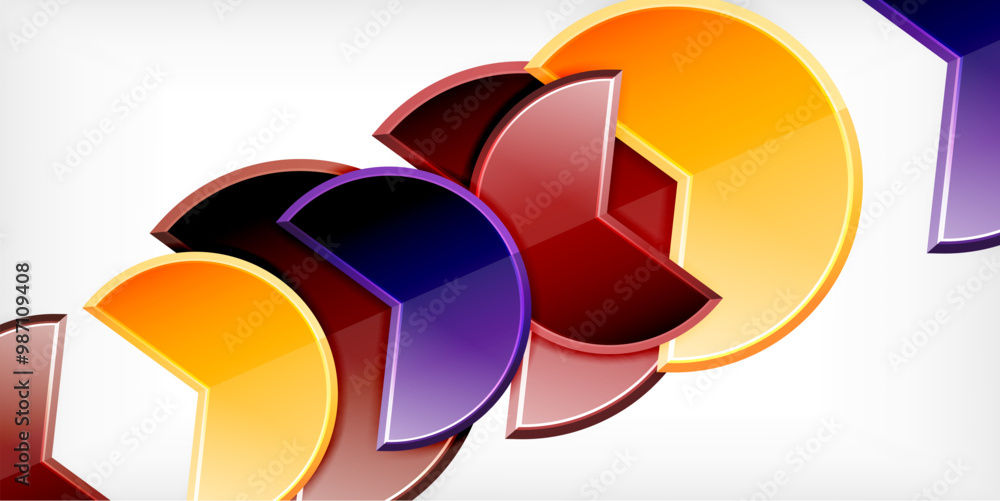 Glass reflective geometric round shapes background. Vector Illustration For Wallpaper, Banner, Background, Card, Book Illustration, landing page Glass reflective geometric round shapes background. Vector Illustration For Wallpaper, Banner, Background, Card, Book Illustration, landing page