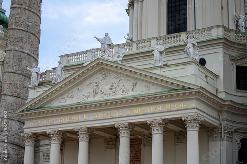 Walking in the historical city center in Vienna, Austria