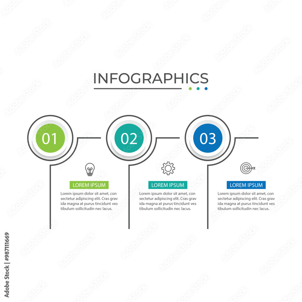 Vector Infographic label design template with icons and 3 options or steps. Vector Infographic label design template with icons and 3 options or steps.