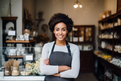 Portrait of a smiling woman small business owner