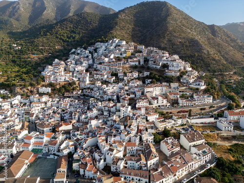 vista aérea del municipio de Ojén en la provincia de Málaga, Andalucía photo