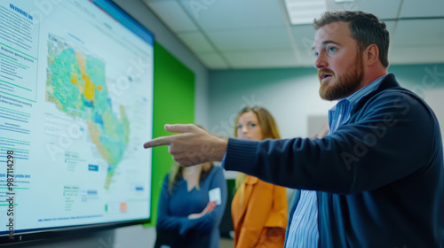 A professional consultant guiding a business team through a crisis management simulation