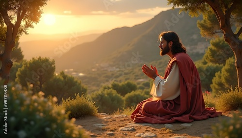 Jesus Christ Praying in the Garden of Olives