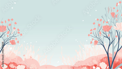 Winter Leaves & Floral Wonders Flat Design Collection