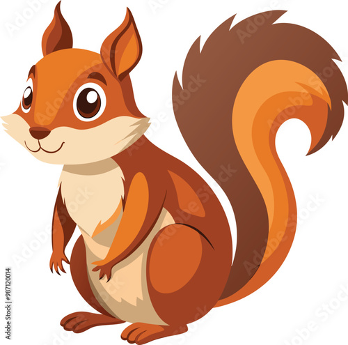 Playful Forest Squirrel Vector – Available on EPS File
