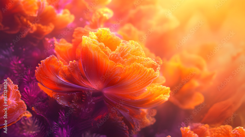Vibrant orange coral underwater in soft light
Vibrant orange coral underwater in soft light