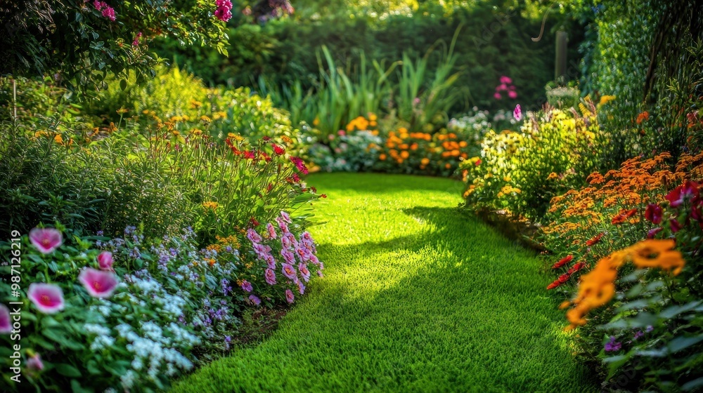 Obraz premium Blooming Garden Path