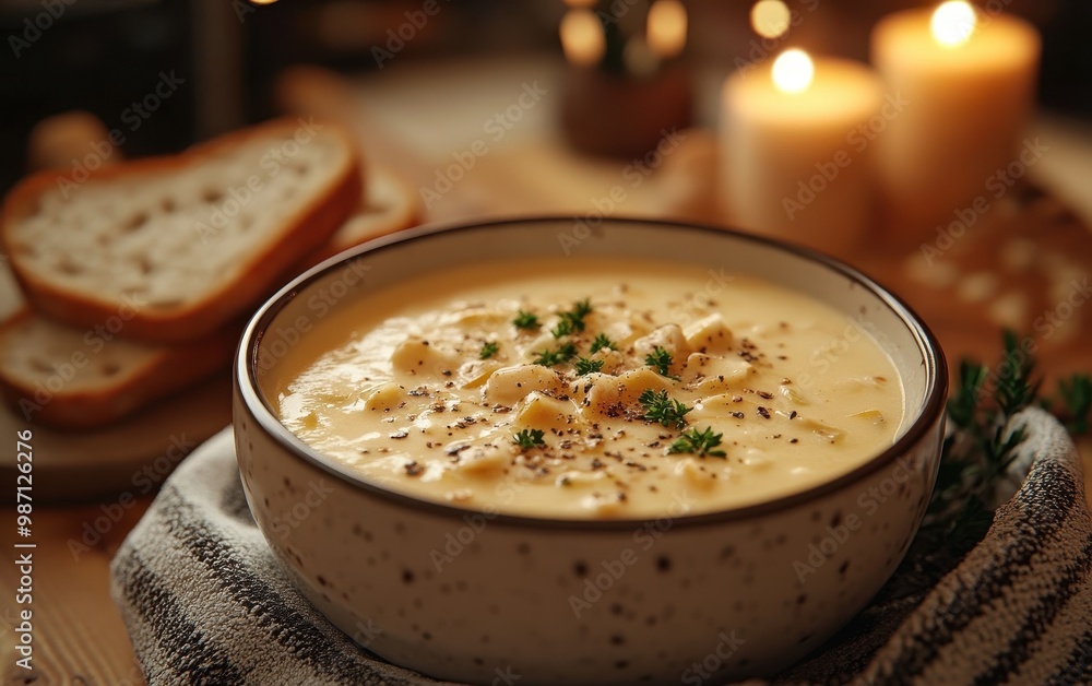 Creamy Soup with Bread Creamy Soup with Bread