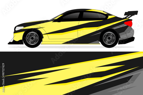 abstract vector car graphic background