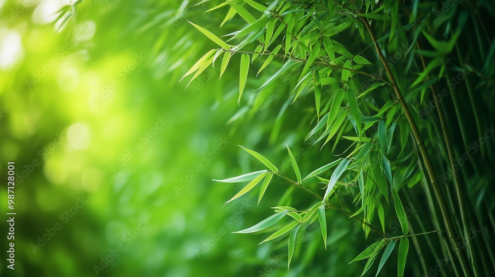 Relaxing lush green bamboo grove background. Relaxing lush green bamboo grove background.