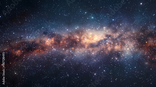 The cosmos filled with countless stars