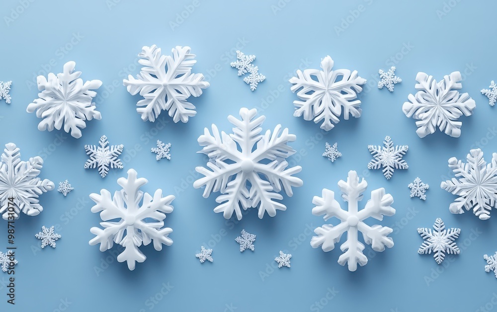 Winter Wonderland: A Festive Display of Snowflakes Winter Wonderland: A Festive Display of Snowflakes