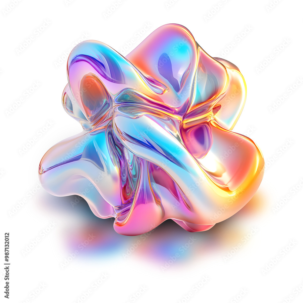holo abstract shapes, 3d fluid abstract metallic holographic colored shape png transparent background. Generative AI holo abstract shapes, 3d fluid abstract metallic holographic colored shape png transparent background. Generative AI