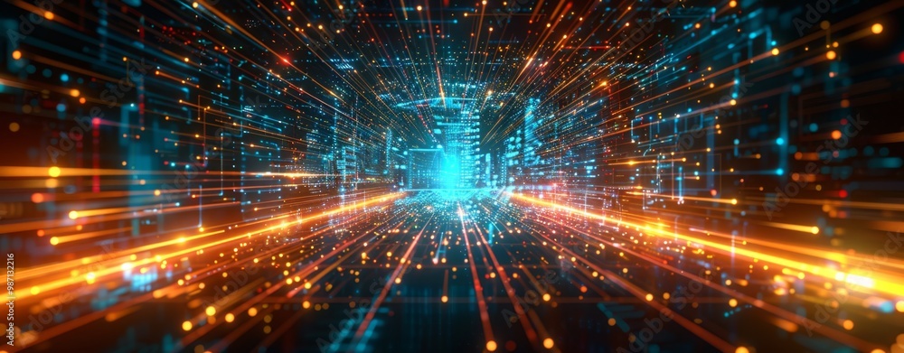 Blurred neon lights background. Neon cyberspace metaverse city lights in bokeh style. Futuristic backdrop. Blurred neon lights background. Neon cyberspace metaverse city lights in bokeh style. Futuristic backdrop.