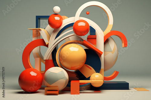 graphic design of creative geometric image