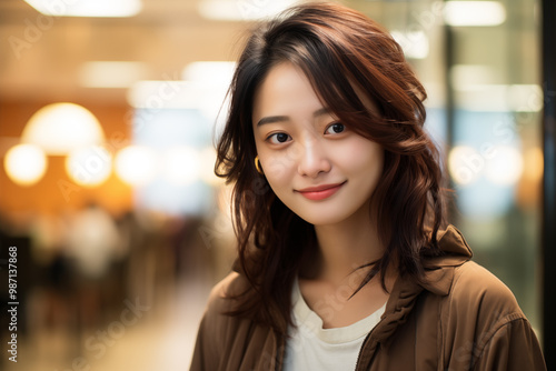 Wallpaper Mural Portrait of young pretty girl at indoors Torontodigital.ca