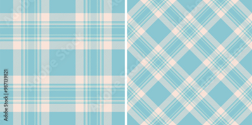 Pattern background seamless of textile fabric plaid with a texture tartan check vector. Set in spring colors for seasonal holiday decorations.