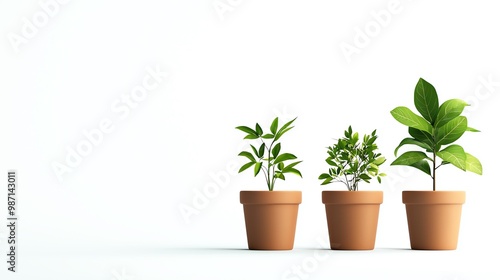 Two potted plants side-by-side on a white surface with a plain background.