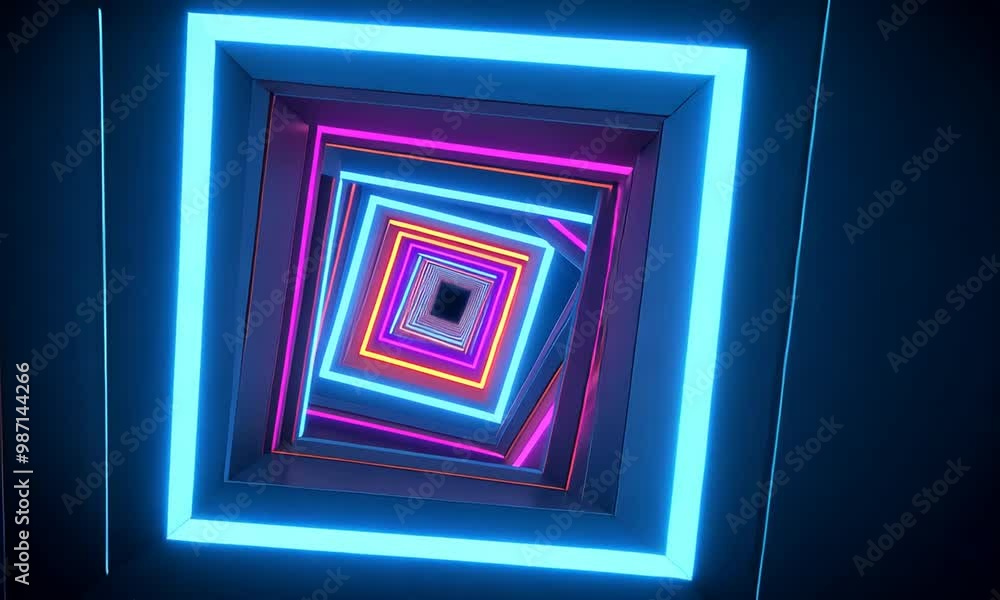 Abstract Neon Light Tunnel Abstract Neon Light Tunnel