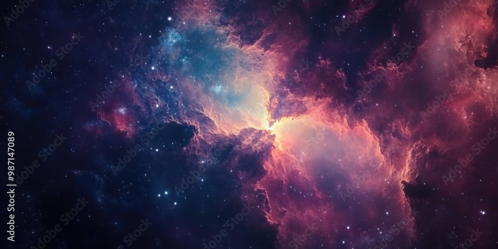 Obraz premium Cosmic Galaxy cloud, High resolution