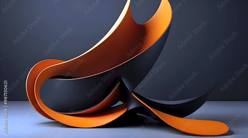 Modern abstract aesthetic background design, autumn colours, art wallpaper, template