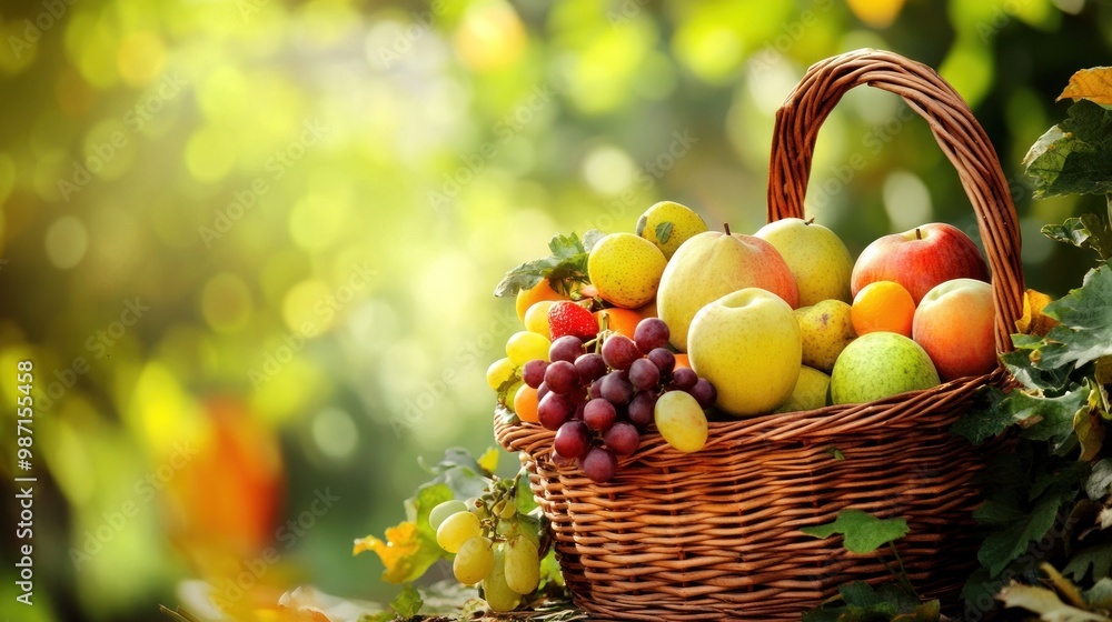 Fresh Fruits in a Basket Fresh Fruits in a Basket