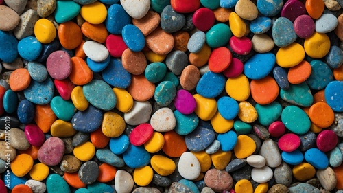 multicolor gravel flat surface texture background