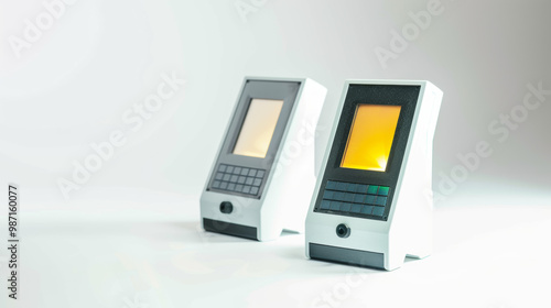 Sun photometers for measuring aerosol optical thickness and atmospheric turbidity isolated on white background