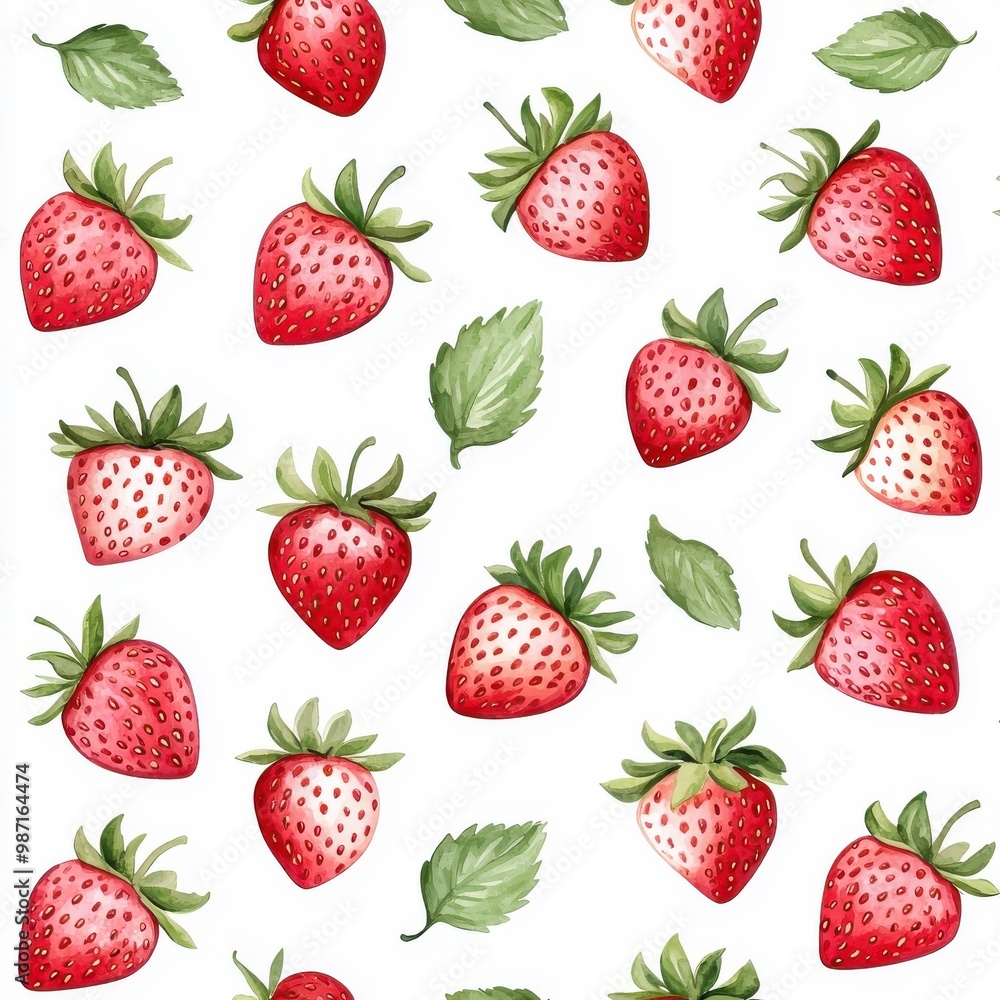 Watercolor seamless pattern of strawberry fudge, isolated on a white background, offering a creative and artistic design. Watercolor seamless pattern of strawberry fudge, isolated on a white background, offering a creative and artistic design.