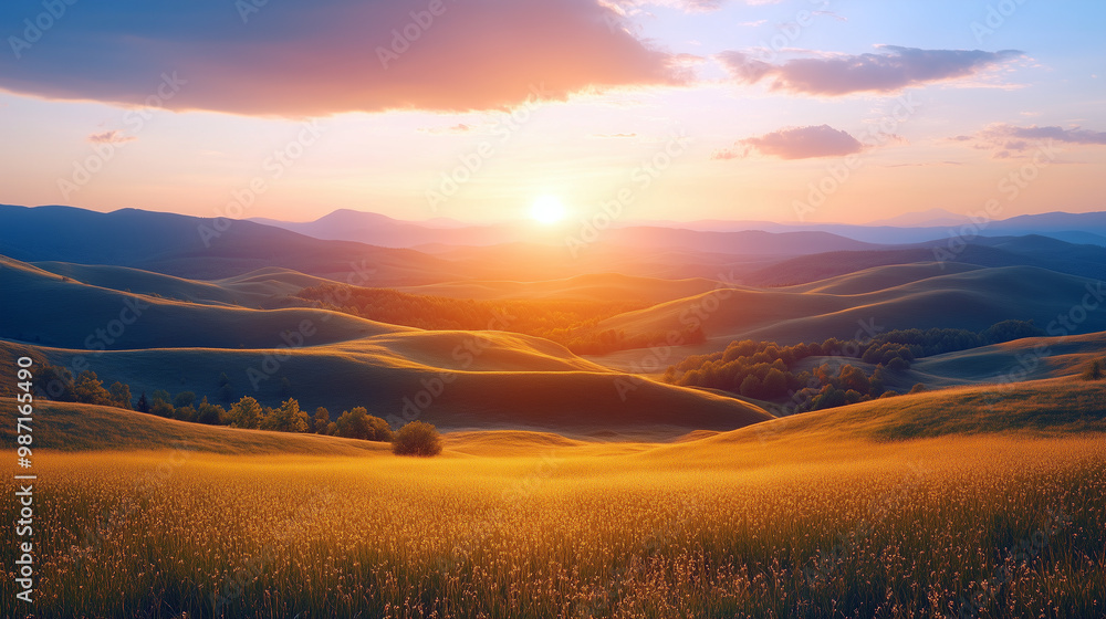 Obraz premium Calm Natural Vista at Dawn