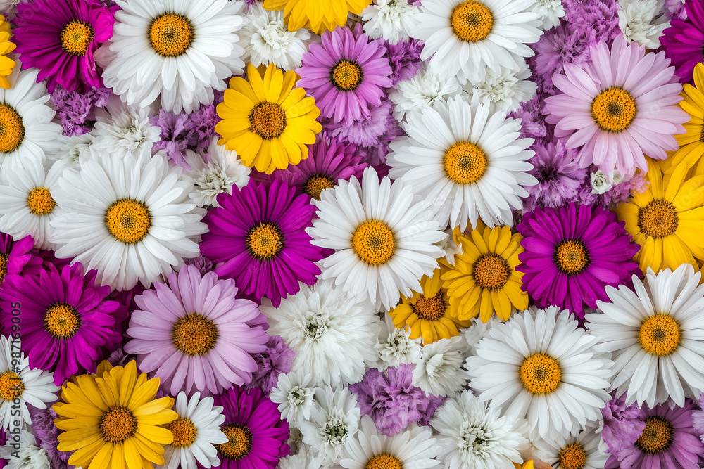 Pattern of 3D wildflowers Pattern of 3D wildflowers