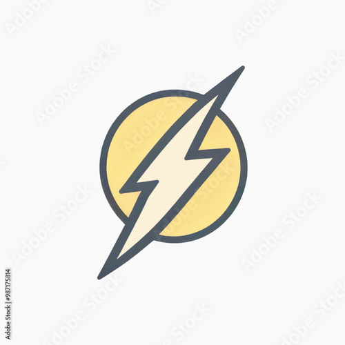 Yellow lightning bolt circle logo Free Download Yellow lightning bolt circle logo - GFXLoad