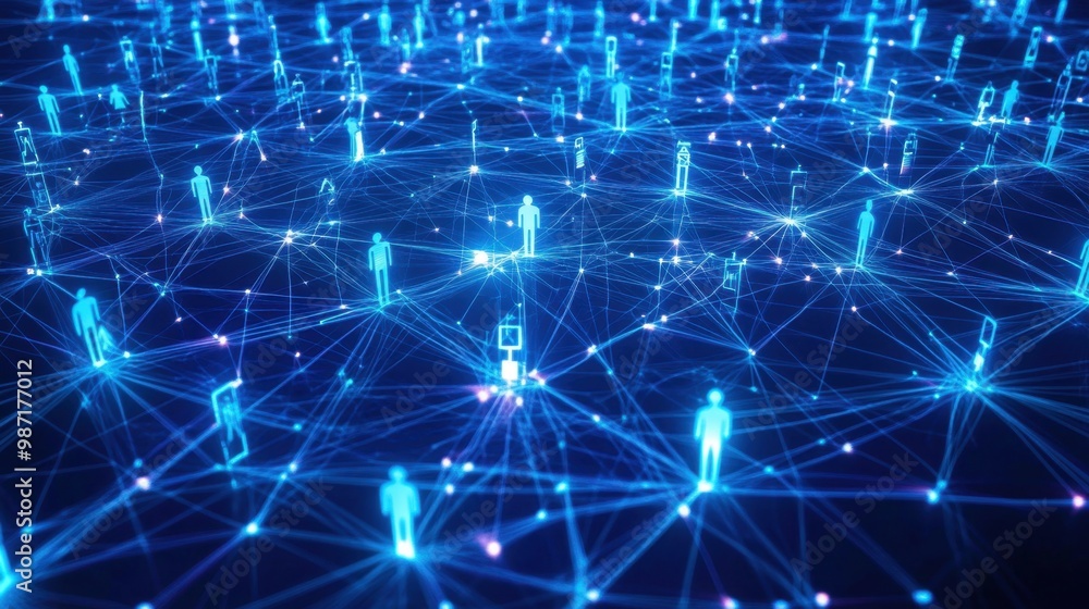 Global community connected by digital threads of social media in a high-tech web of communication Global community connected by digital threads of social media in a high-tech web of communication