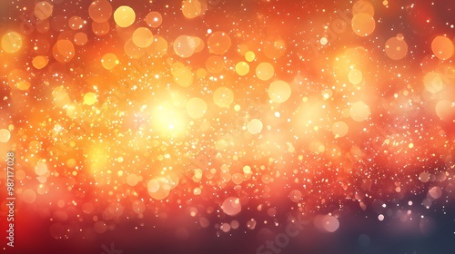 Abstract Golden Bokeh Lights Background.