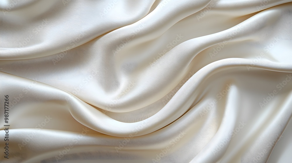 Elegant White Satin Fabric Drape. Elegant White Satin Fabric Drape.