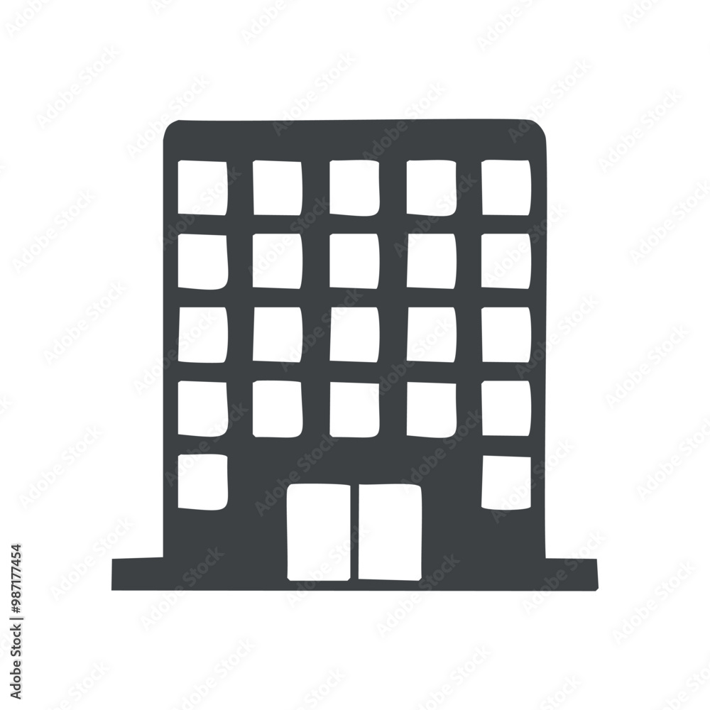 Skyscraper icon in flat style. Building business concept. Skyscraper icon in flat style. Building business concept.