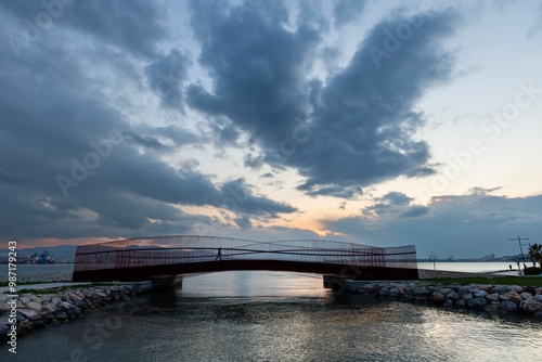 Wallpaper Mural bridge over the river Torontodigital.ca