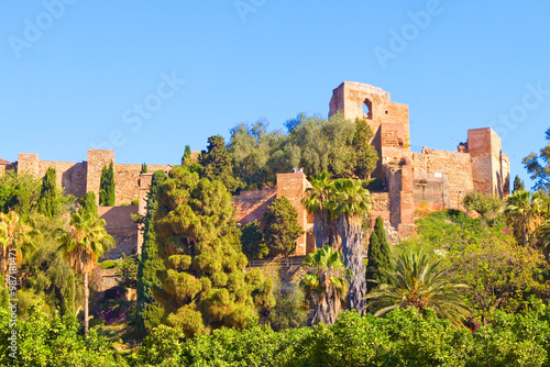 Alcazaba - vintage fortess in Malaga, Spain photo